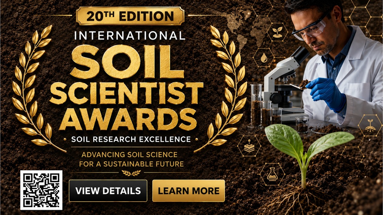 20th Edition of International Soil Scientist Awards 26–27 May 2026 #worldresearchawards
