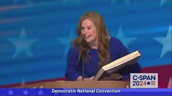 Michigan state Sen. Mallory McMorrow introduces Project 2025 at the DNC thumbnail