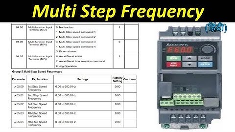 🔴 delta drive parameter setting | Multi Step Frequency command | multi speed  | hindi