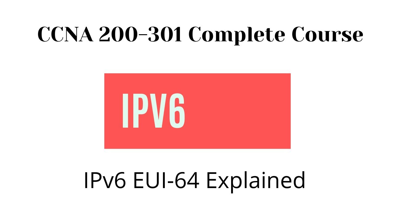 IPv6 EUI-64 explained