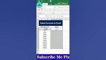 MS EXCEL# Zakat Tips#like