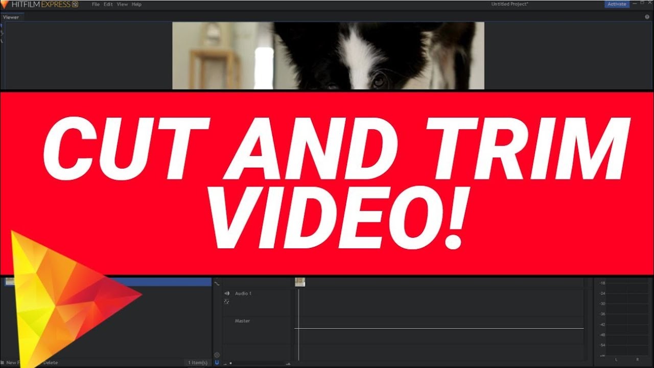 QUICK TUTORIAL How to Cut and Trim Video in Hitfilm express 12 YouTube