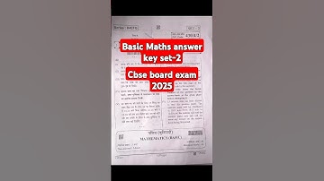 class 10th| basic maths answer key set-2 cbse board 2025