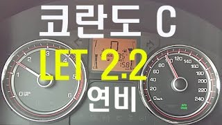 쌍용 코란도 C Let 2.2 정속 주행 연비(Ssangyong Korando C 2.2 Fuel Economy) -  2016.08.16 - Youtube