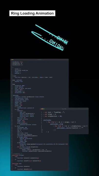 Ring loding Animation use html, CSS, js #coding #js #css #html - YouTube