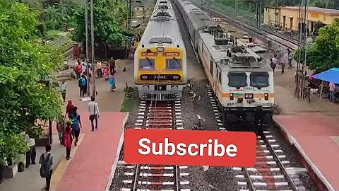12816 ANVT-BBS Nandan Kanan exp & 12801 Purshottam exp crazy train crossing#Indian Railway#