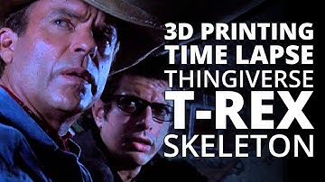 3D Printing Time Lapse - Makerbot T-REX SKELETON - Printrbot Thingiverse