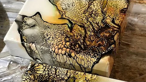 #237.  GORGEOUS Fall Inspired Blooms Diptych /sheleeart /spin art / bloom technique