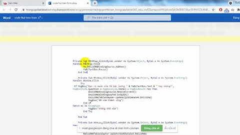 [Vb.net] Hướng dẫn Kết nối, tạo Form, Báo cáo