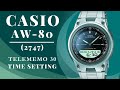 How to setting time casio aw80 2747 telememo 30 time setting watchservicebd