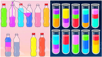 Sort Colour Puzzle 3D Gameplay 13 , Android Games Gameplay ios Walkthrough Simulator Think Brain