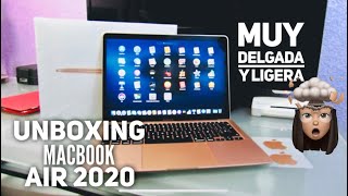 UNBOXING MACBOOK AIR 2020 DORADA EN ESPAÑOL