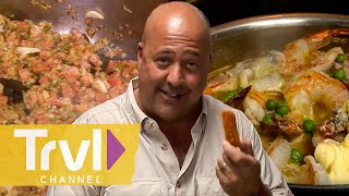 Andrew Cooks Some Puerto Rican Classics | Bizarre Foods with Andrew Zimmern | Travel Channel