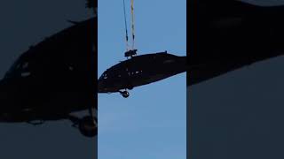 US Army CH-47 Chinook lifts a crashed UH-60 Blackhawk in Utah #military #helicopter #aviation #army