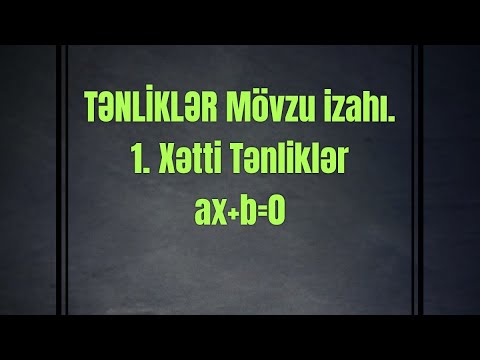 Video: Tənliklər nə vaxt asılıdır?