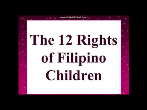 12 Rights Of Filipino Children