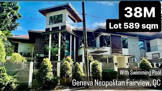 Corner House And Lot, With Swimming Pool, In Geneva Subdivision, Neopolitan Fairview, Quezon City