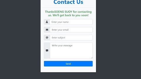 How to send Email using PHP Mailer | Soure Code | Contact Form