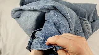 Fabric ASMR | Inspecting Denim Jeans with Seam Tracing - No Talking screenshot 5