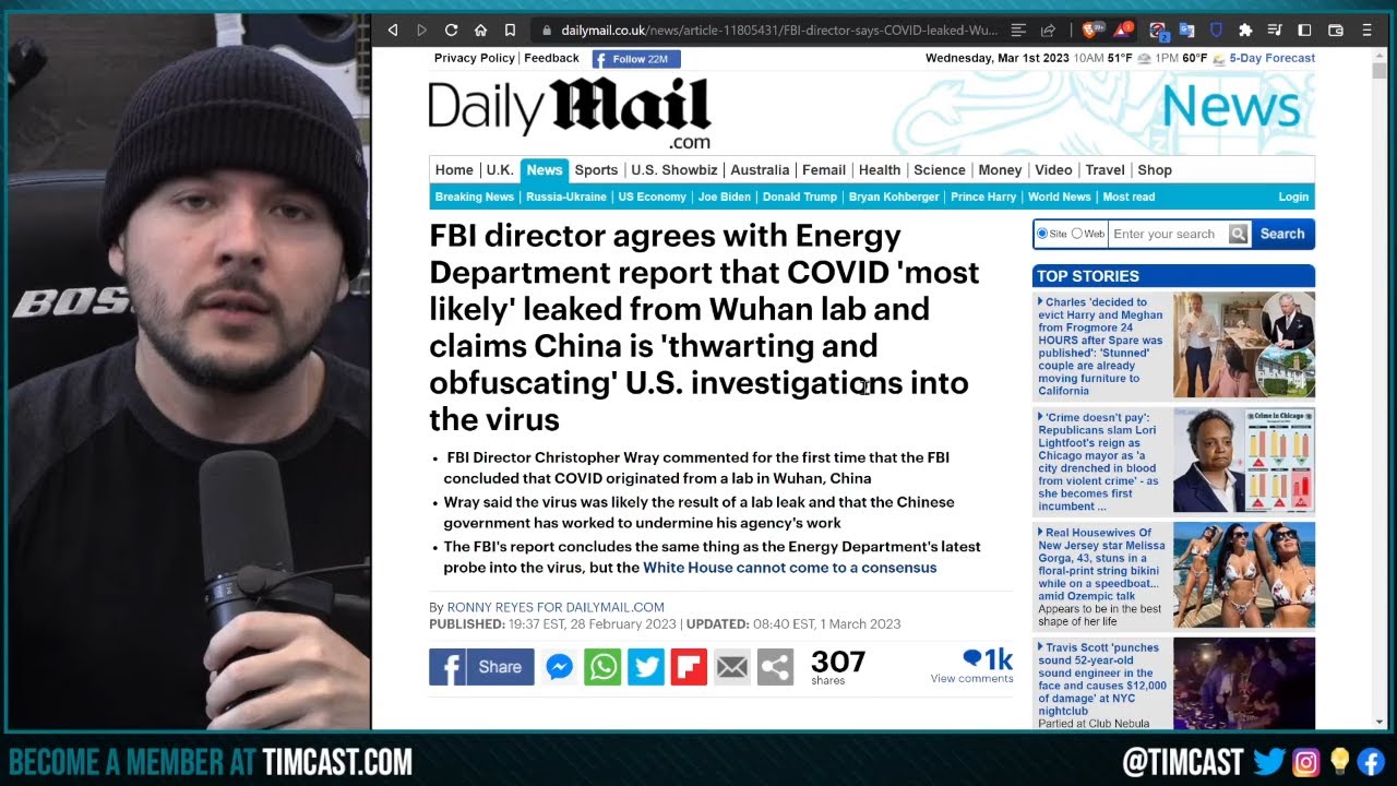 FBI Says Covid WAS LEAKED From Chinese Biolab, New Report PROVES Liberals Were WRONG On EVERYTHING