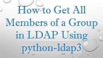 How to Get All Members of a Group in LDAP Using python-ldap3