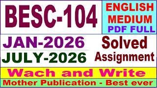 BESC 104 solved assignment 2026 in English || besc 104 solved assignment 2026 || ignou besc104