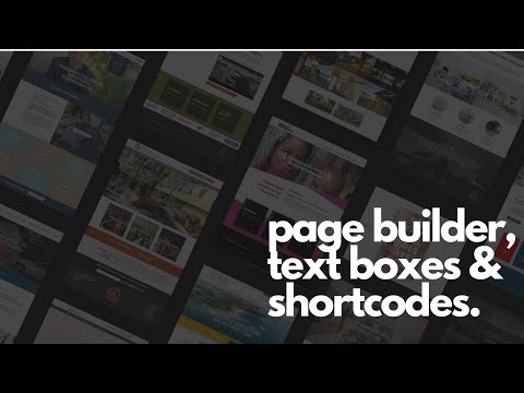 Page Builder, Text Boxes & Shortcodes