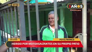 Herido Por Motoasaltantes En Su Propio Patio