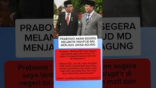 Mahfud MD dilantik menjadi Jaksa Agung !! #mahfudmd #prabowo #news #shorts