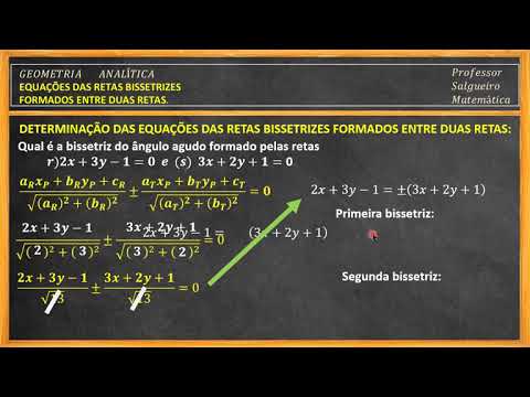 Vídeo: Como Encontrar A Equação Da Bissetriz