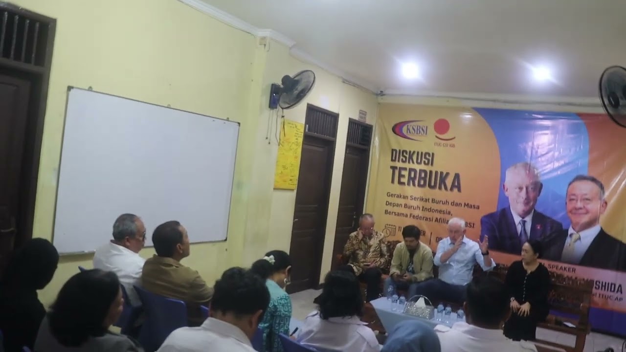 KSBSI Terima Kunjungan Sekjen ITUC Internaional Luc Triangle dan Sekjen ITUC AP