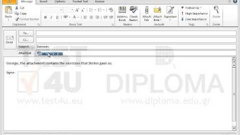 Navigate to the Drafts folder, find the email with subject Exercises and delete the file...