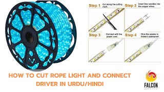 DIY Guide How to Install, Cut and Connect LED Strip / Rope Light in Urdu / Hindi