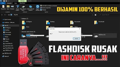 Cara Memperbaiki Flashdisk Rusak / Tidak Bisa Dibuka [ Please Insert a Disk ]