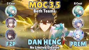 V6 Dan Heng Permansor Terrae F2P vs. Premium Team Comparison 0-Cycle MOC | HSR v3.6