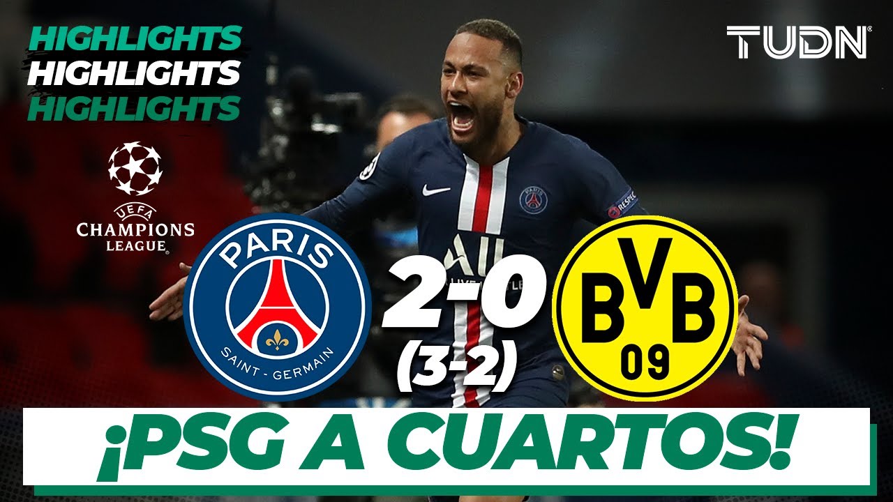 Highlights  PSG 2 (3)  (2) 0 Dortmund  UEFA Champions League  8vos