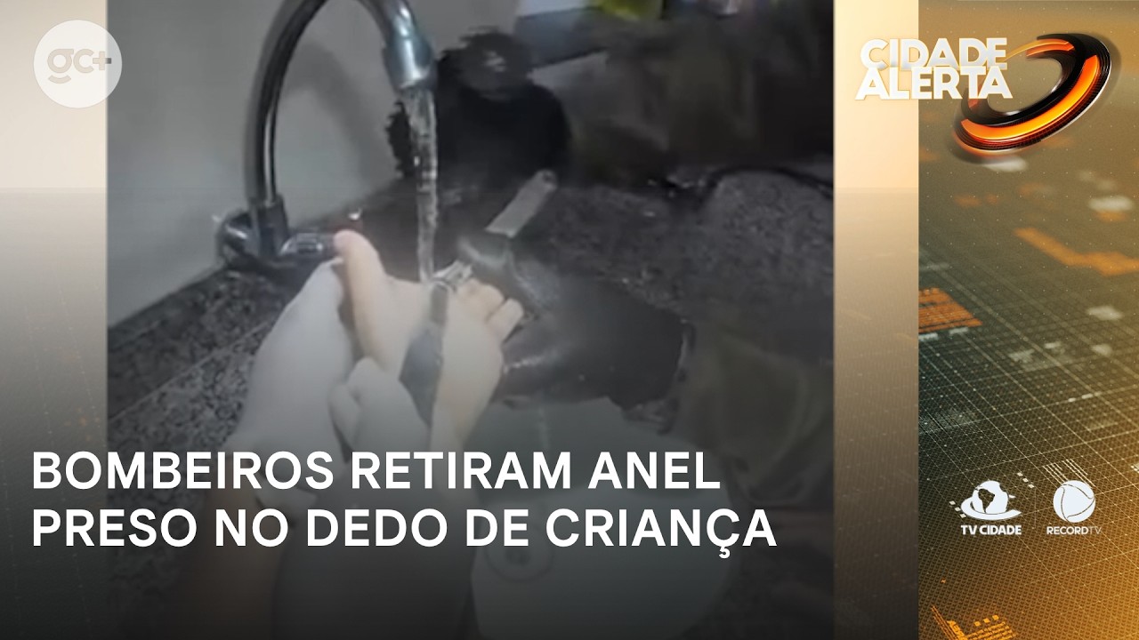 Corpo de bombeiros retira anel preso em dedo de criança | Cidade Alerta CE