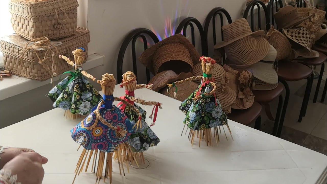 МК танцующие куклы из соломы - YouTube