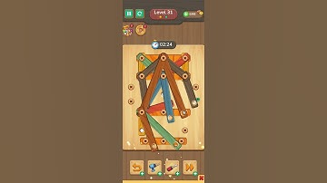NUTS & BOLTS  - Woody Puzzle (Android) Level 31 #nutsandbolts #puzzlegame #androidgameplay #games