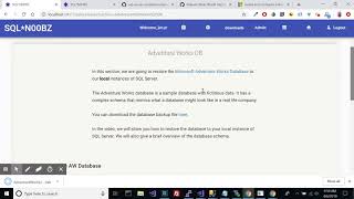 How To Restore Adventure Works Database