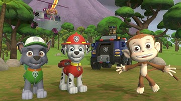 Marshall & Rocky Save Mandy the Monkey  | Paw Patrol: On A Roll! Gameplay Walkthrough # 12