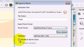 6.21.Storyboarding Tutorials: Export to Movie in Storyboard Pro 3D