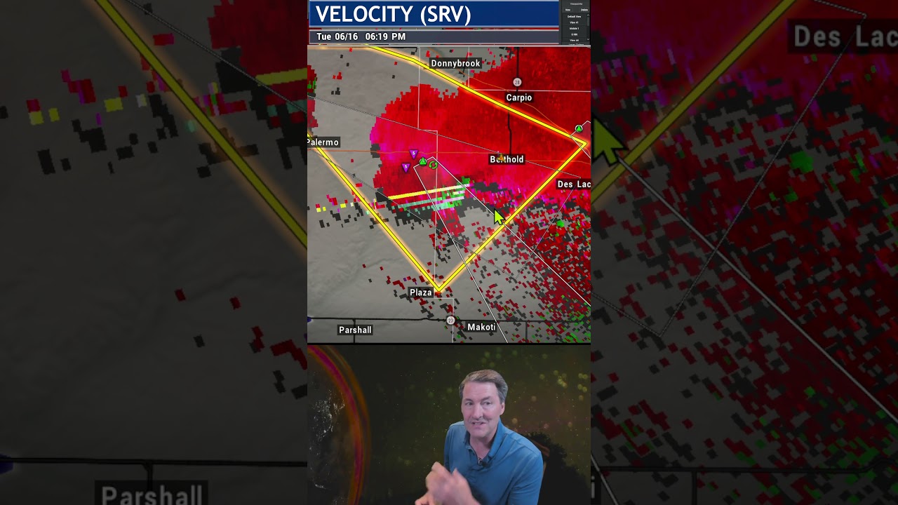 ⚠️ROTATING STORM NEAR BERTHOLD now moving SE at 35 mph. #weather