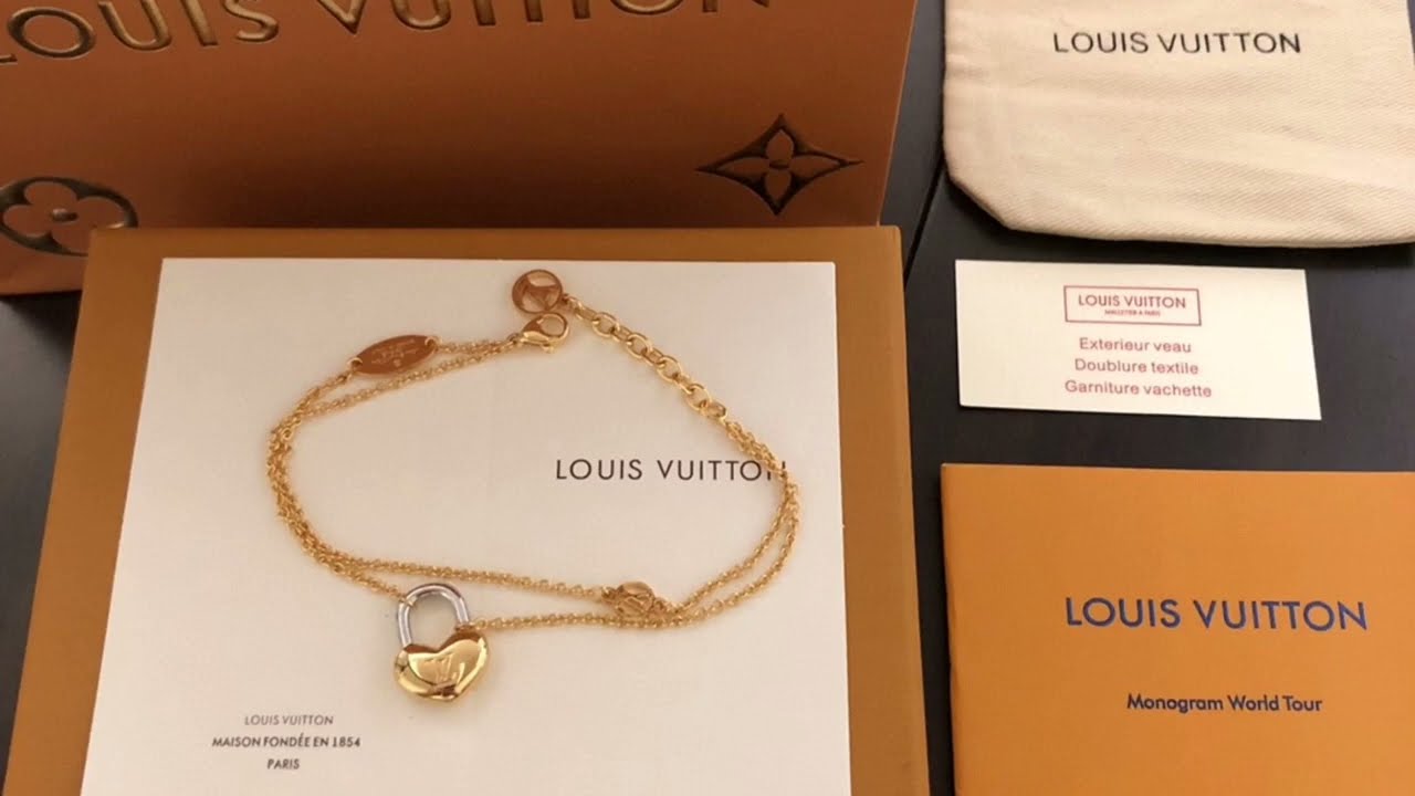 Women's Most Fashion Louis Vuitton Crazy In Lock Yellow Gold Paved Diamonds  LV Logo Pattern Heart