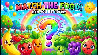 MATCH  THE  FOOD TO ITS COLOUR ! 🌈 FUN LEARNING GAME  FOR  KIDS  | PRESCHOOL  COLOUR QUIZ. screenshot 3