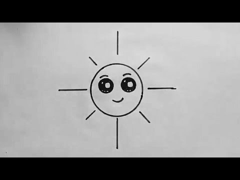 How to draw a cute Sun. Cute Drawings. - YouTube