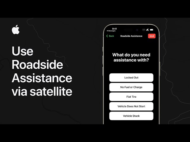 Watch How to use Roadside Assistance via satellite on iPhone | Apple Support on YouTube.