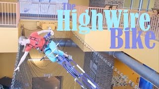 Our highwire bike is fun for all ages! you can get a bit of an
adrenaline rush as cycle out across the giant hole in third floor!
open at...