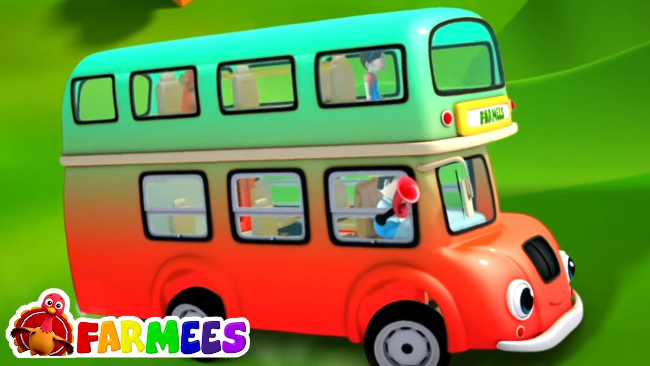 ⁣Rodas no ônibus | Viagem de fazenda | Desenhos animado | Farmees Português | Musica infantil