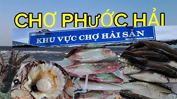 chợ Phước Hải bán hải sản tươi sống ,là một làng chài ven biển Bà Rịa Vũng Tàu